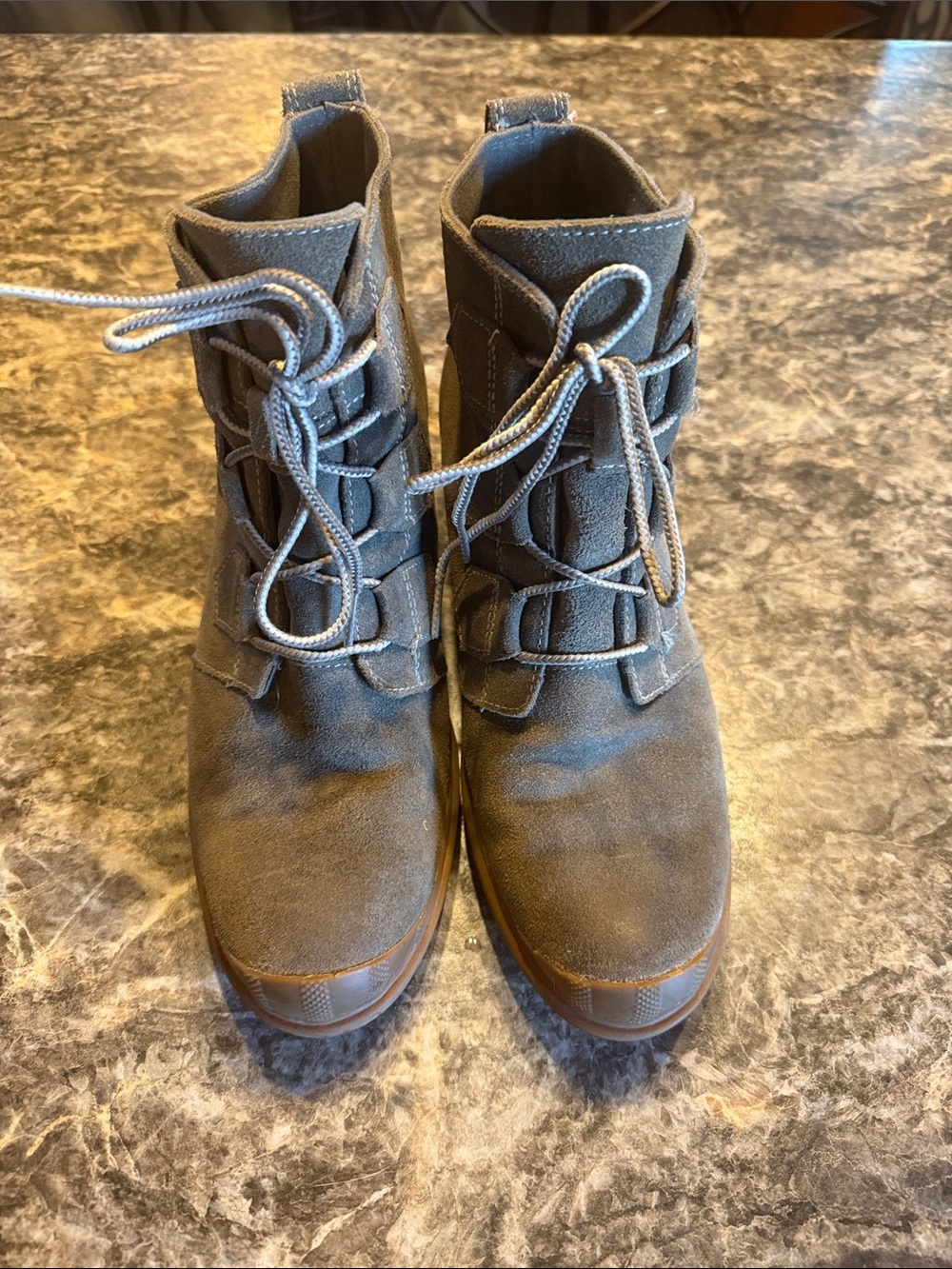 Sorel Women's Gray Lace-Up Ankle Boots
